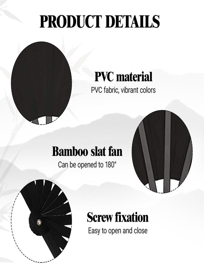 panthra Boots on The Ground Hand Fan Popping Fan, Fans for Line Dancing Snap, Foldable Craft Decorative Handheld Fans, Party, Dance Enthusiasts Gift(Black) - Image 5
